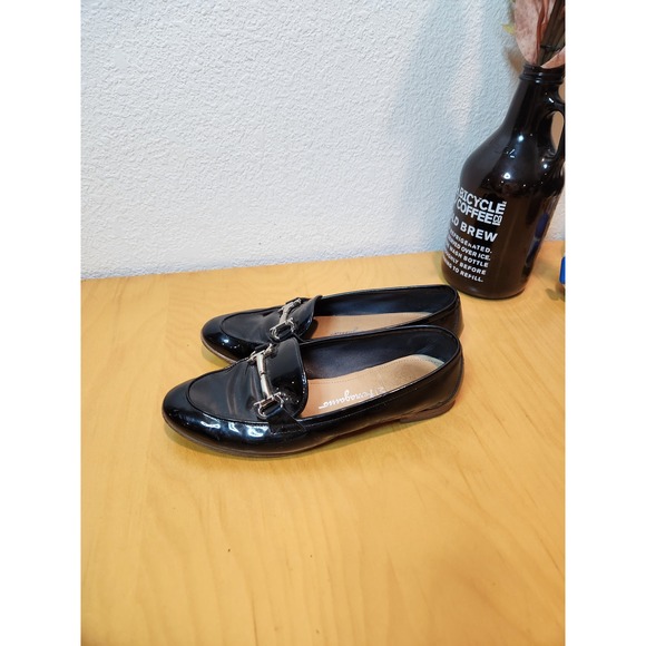 My Salvatore Ferragamo Black Patent Horsebit Loafers Women\'s 5.5‎ Italy